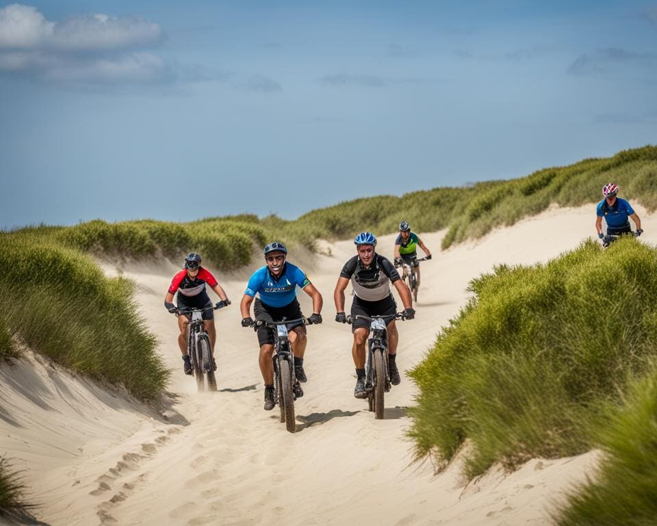 fietsen in de duinen