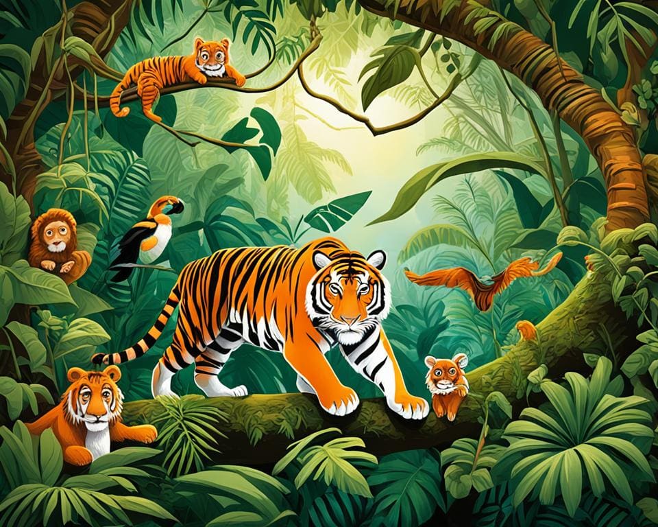 bedreigde diersoorten in de jungle