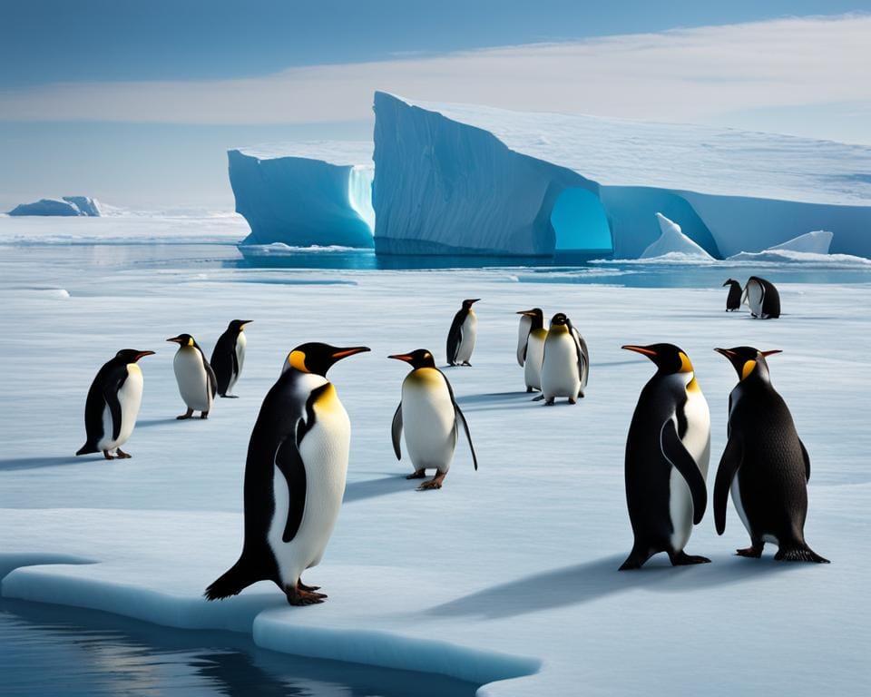 pinguïns in hun habitat
