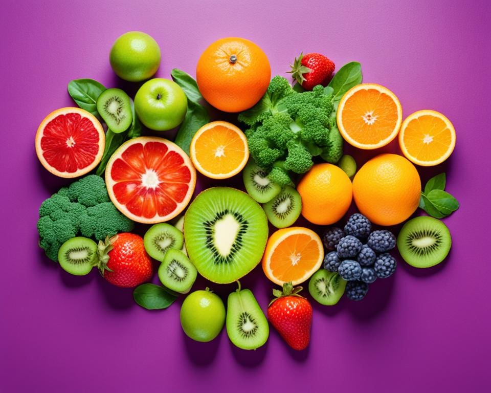 Vitamine C en E voedingsmiddelen voor een gezonde huid