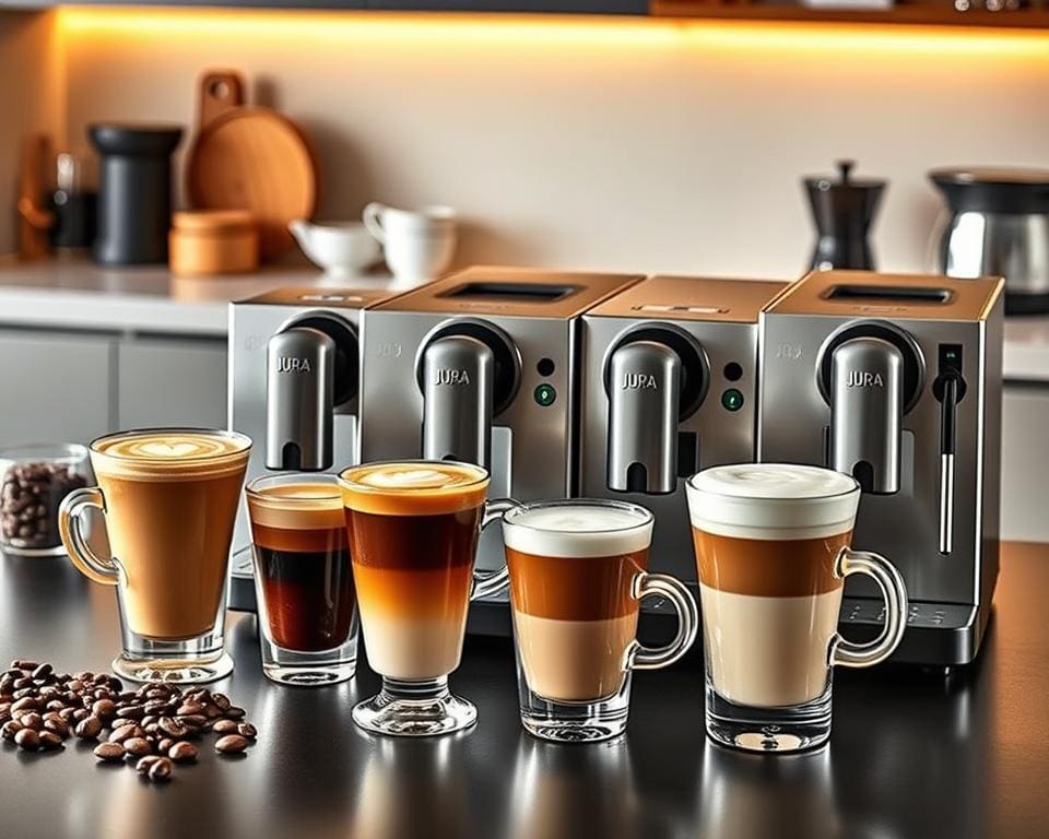 Koffievariaties met JURA-koffiemachines