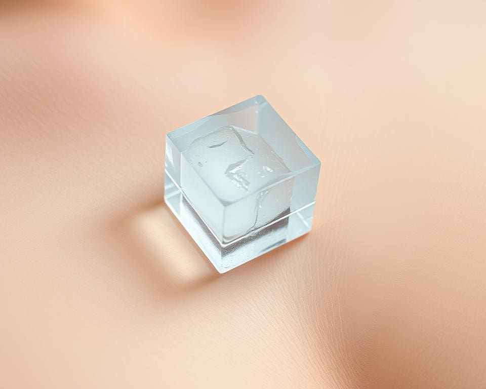 Kan een ijsblokje je huid strakker maken?