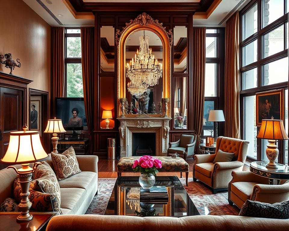 Kleur en verlichting in luxe woonkamer design