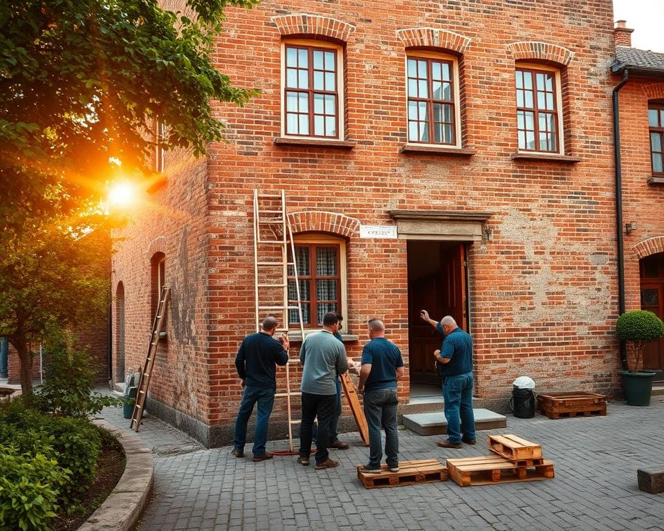 Wat zijn regels voor restauratie met hergebruikte bakstenen?