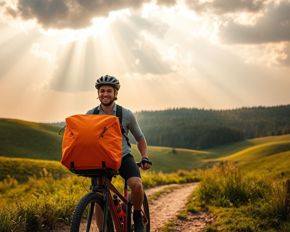 Hoe reis je met de tent achter op de fiets?