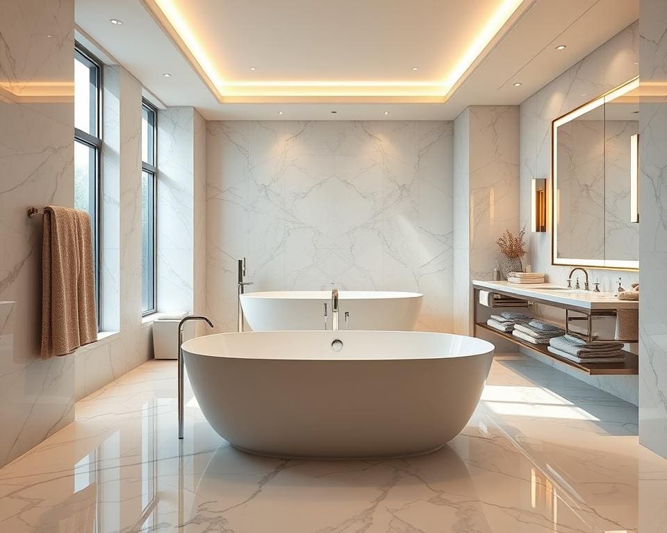 luxe materialen stijlvolle badkamer