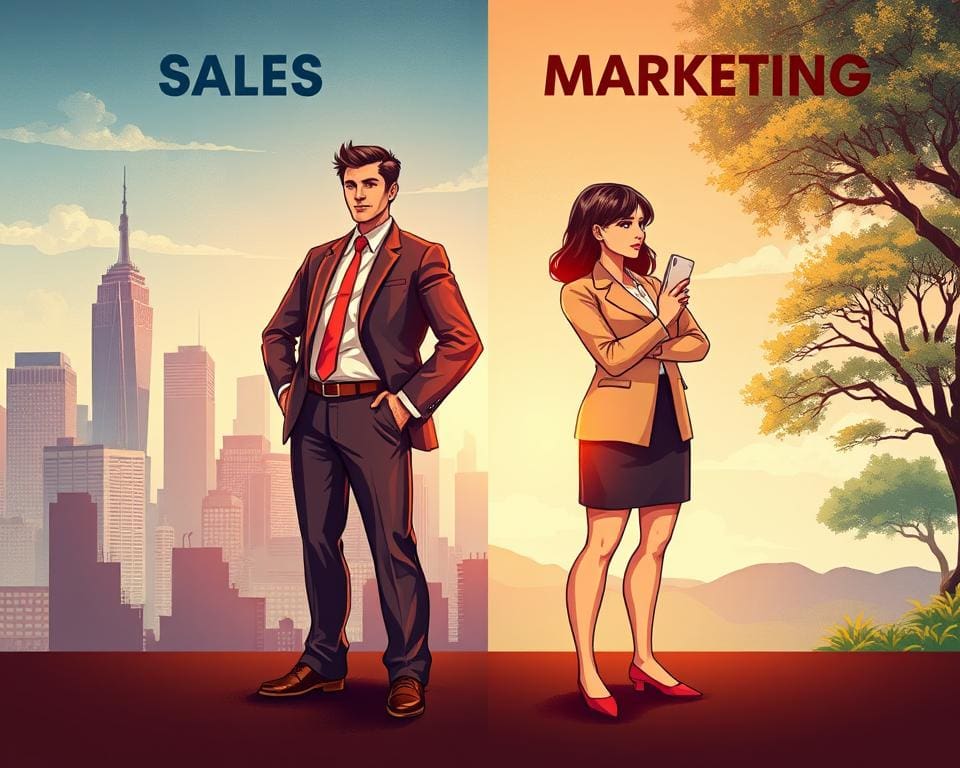 Wat is het verschil tussen sales en marketing?