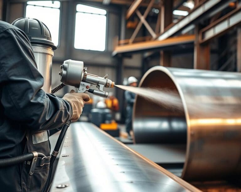 Hoe werkt vloeibaar zink spuiten bij staalcoating?