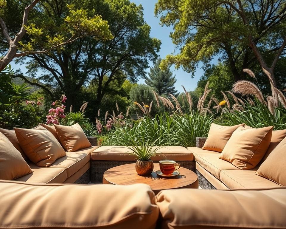 Wat maakt een loungeset comfortabel voor buiten?