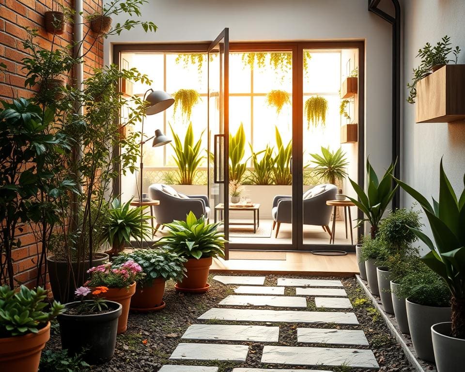 Hoe kun je een kleine tuin laten aansluiten op je interieur?