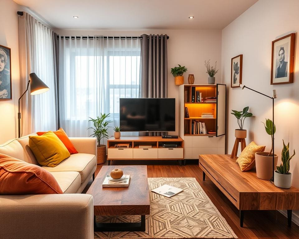 kleine woonkamer inrichten